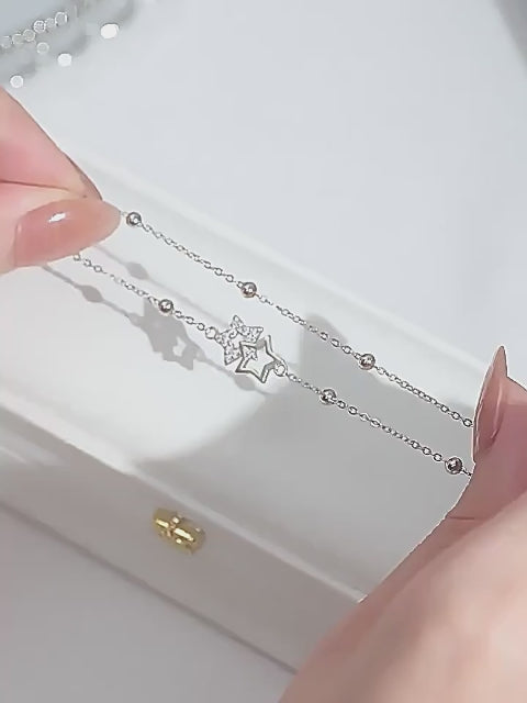 Celestial Star & Moon S999 Bracelet – Your Night Sky Amulet