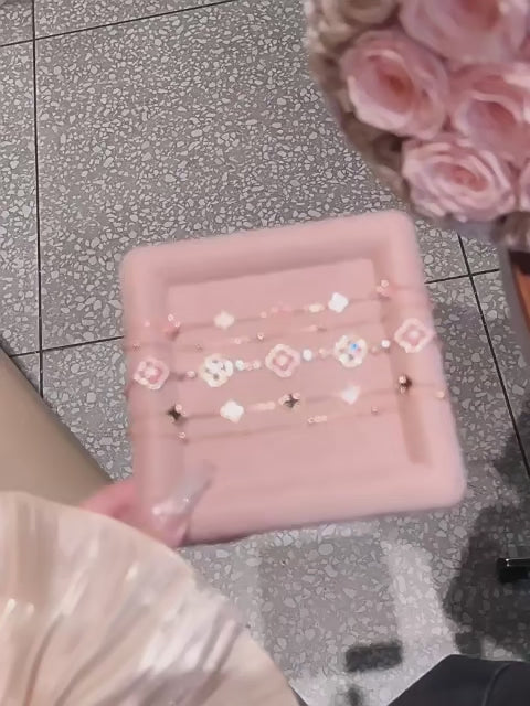 Four-Leaf Clover Double Layer Bracelet, Luxury & Delicate Gift for Best Friend