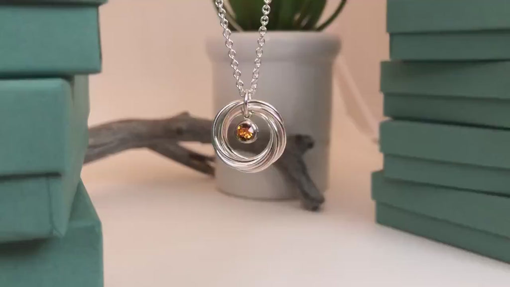 60th Birthday Gifts for Women, Silver Birthstone Necklace, 60th Birthday Gift, Birthstone Jewelry