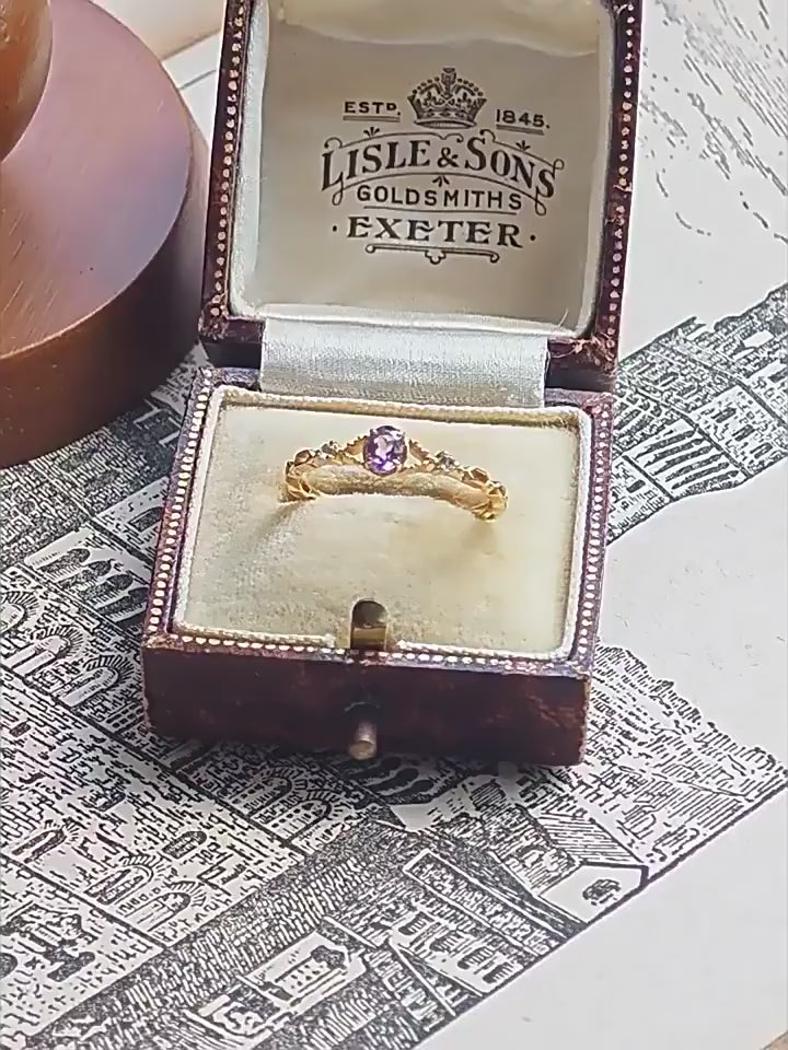 Natural Amethyst Ring - Violet Glow Eases Restless Minds