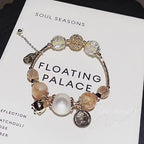 Bracelet avec pendentif cochon doré citrine – Attire la richesse, stimule la carrière, augmente l'abondance