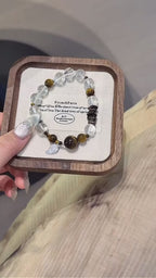 Yellow Tiger’s Eye & Clear Quartz Bracelet-Leadership Aura
