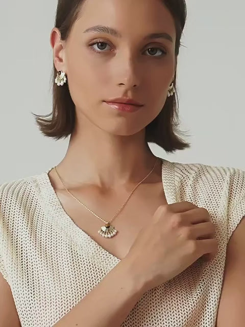Collier en pierre œil de tigre naturelle Pendentif perle queue de paon - Succès professionnel