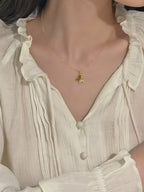 Collier Papillon en Œil de Tigre - Liberté et Succès