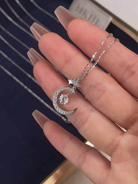 Collier Aura de Lune et Étoile
