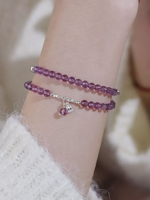 Bracelet « Muguet » en Améthyste naturelle – Sagesse ouverte, Attire les bienfaiteurs