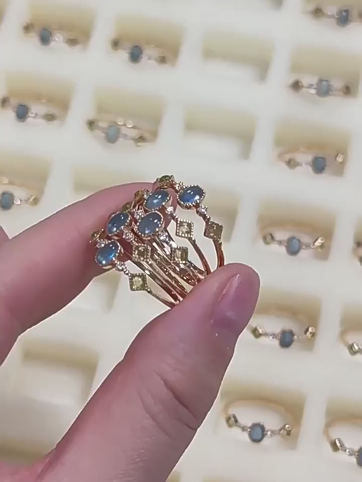 Bague de la Fortune en Aigue-marine – Protection Spirituelle et Énergie Positive