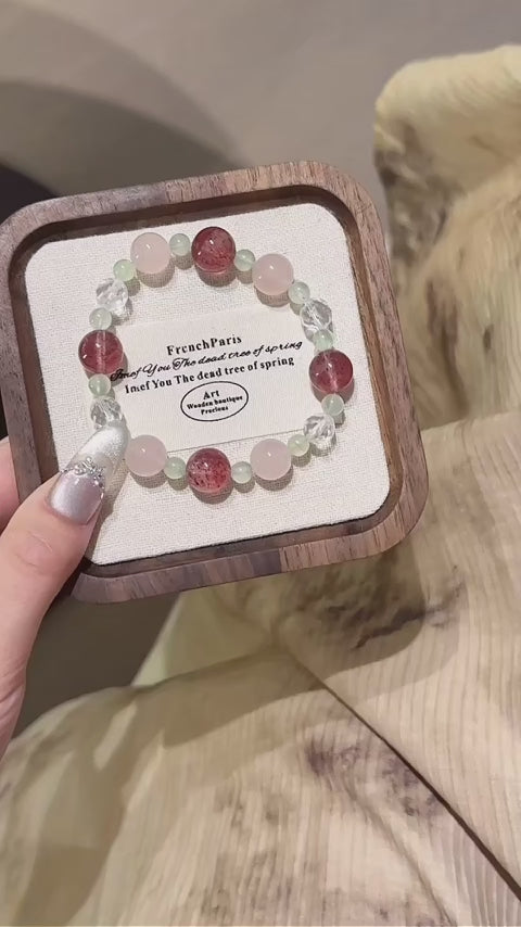 Rose Quartz & Strawberry Quartz Bracelet - Boost Personal Charm