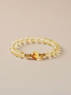 Bracelet de perles de cristal naturel Golden Flow