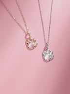 Dainty Rose‑Gold Cat‑Paw Necklace/Earrings Set - Cat‑Paw Protection