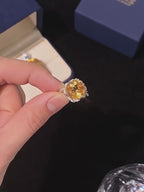 Bague Rose Citrine Naturelle sous le soleil – L'abondance à chaque éclat