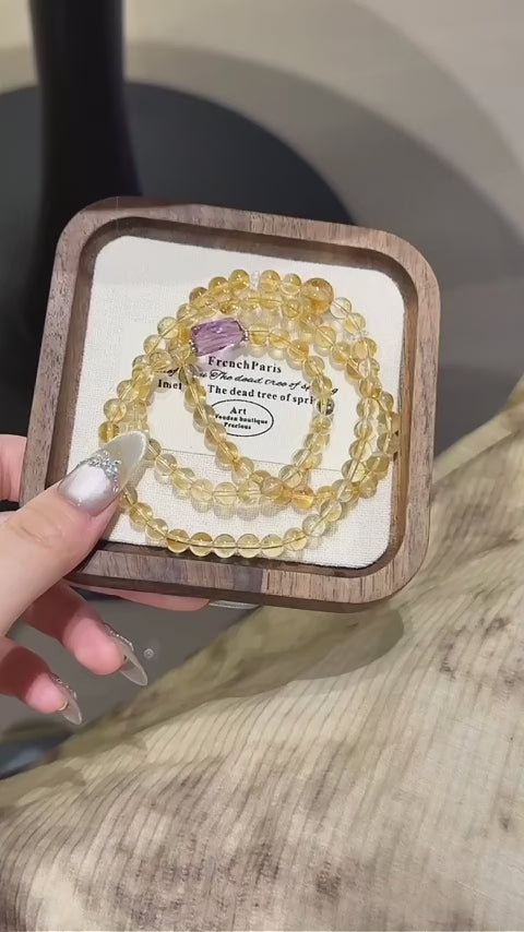 Bracelet « Muguet » en Améthyste naturelle – Sagesse ouverte, Attire les bienfaiteurs