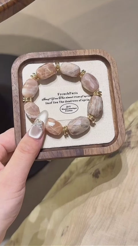 Free‑Form Sunstone Bracelet - Positivity & Optimism