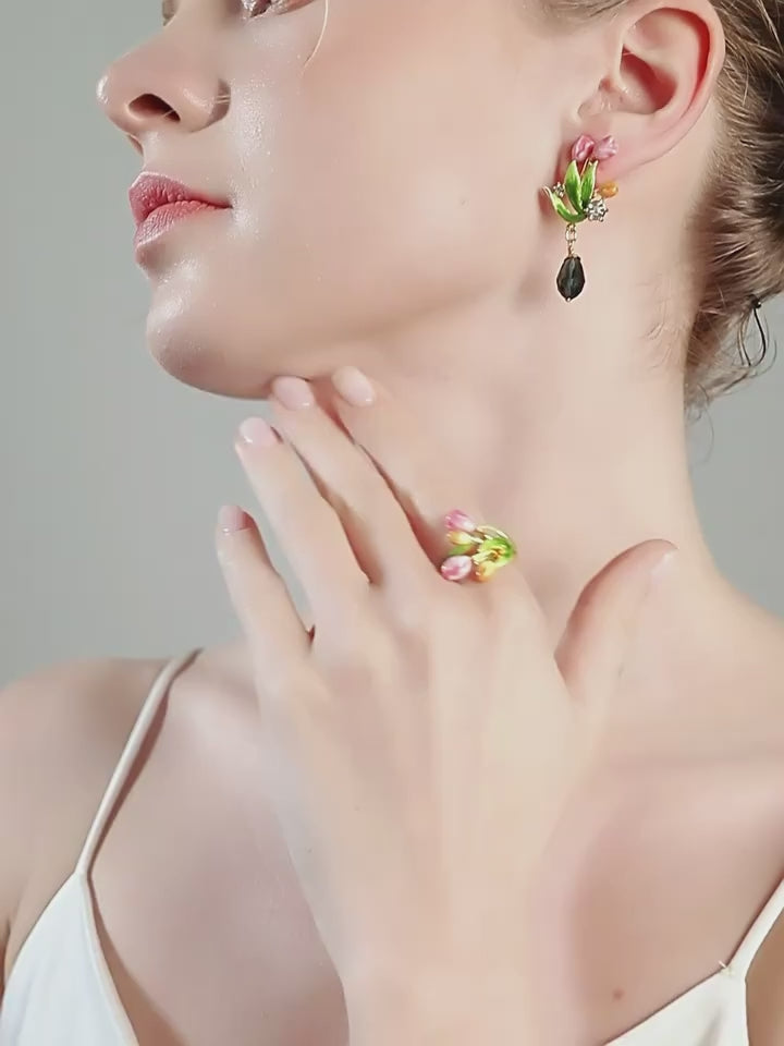 Bague Fleur de Tulipe Fortune – Portez l'amour, faites éclore la chance