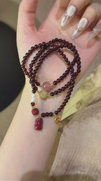 Garnet Multi‑Loop Bracelet-Feminine Vibration