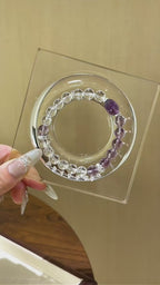 Amethyst & Clear Quartz Pi‑Xiu Bracelet - Attract Prosperity & Blessings