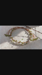 Natural Peridot Macrame Handwoven Bracelet - Positive Opportunities and Inner Peace