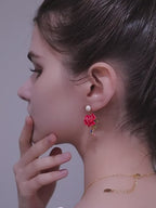 Boucles d'oreilles rose perle naturelle Boucles d'oreilles de luxe françaises