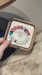 Rhodonite Clear Quartz & White Phantom Bracelet - Deep Purification