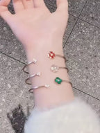 Bracelet papillon en jade Hetian