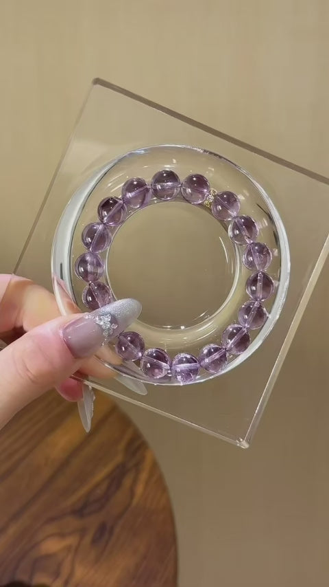 Bracelet « Muguet » en Améthyste naturelle – Sagesse ouverte, Attire les bienfaiteurs