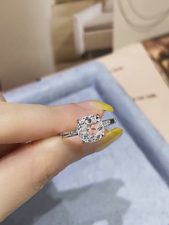 Bague Cristal Clair Naturel Pur Pleine Imagination