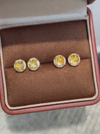 Boucles d'oreilles citrine taille « feu d'artifice » – Attirent richesse et carrière, énergie super étincelante