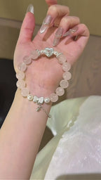 Rose Quartz & Shell Pearl Bracelet - Enhance Social Connections