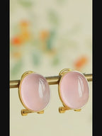 Boucles d'oreilles en cristaux naturels Paix Amour Guérison