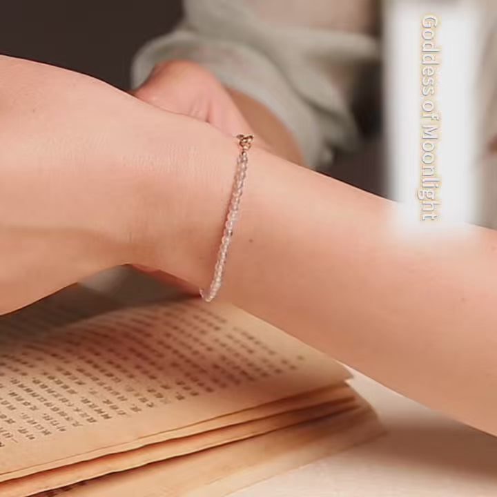 Bracelet tressé floral fait main