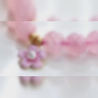Bracelet en cristal naturel Fleurs de pêcher