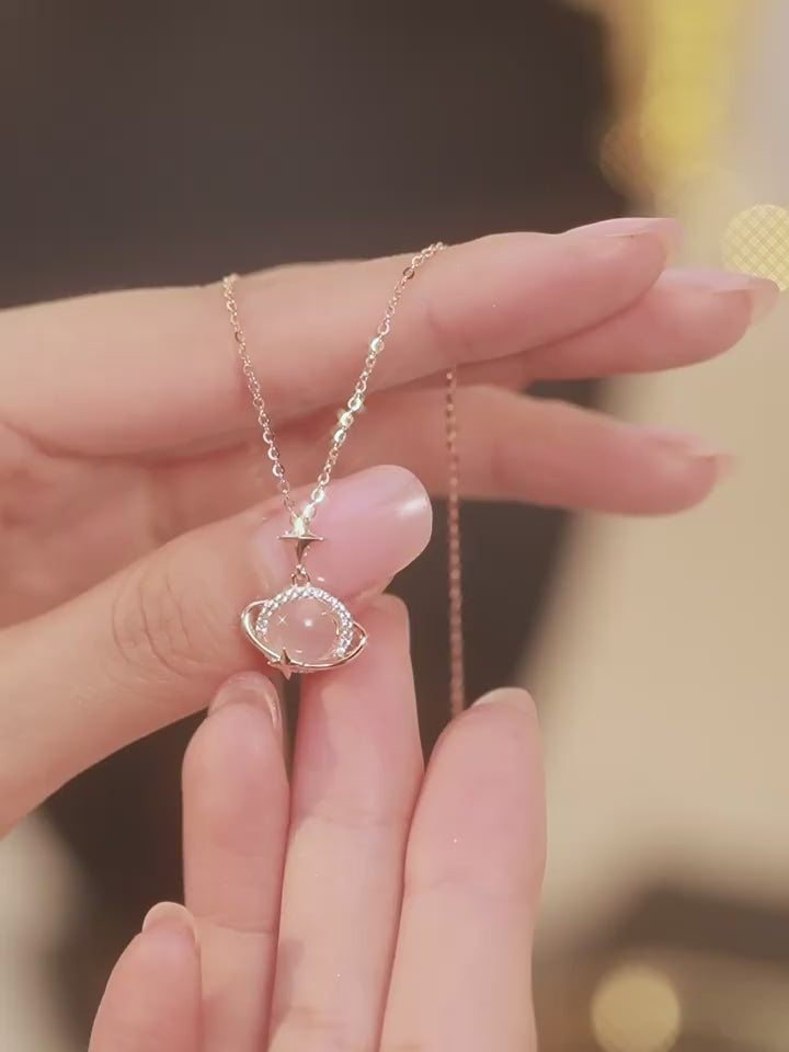 Collier Sakura en jade Hetian