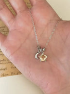 Collier Lune et Étoile en Citrine Naturelle/Quartz Transparent - Attire la Richesse, Purifie l'Aura