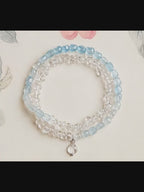 Gradient Aquamarine Bracelet – Calm Emotion, Speak Truth, Attract Luck
