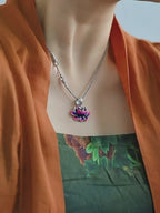 Collier Lotus Pourpre Sacré