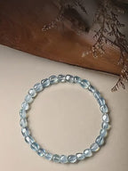 Bracelet en aigue-marine naturelle « Le courage du marin »