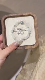 Faceted White Phantom Quartz Bracelet-Attract Steady Prosperity