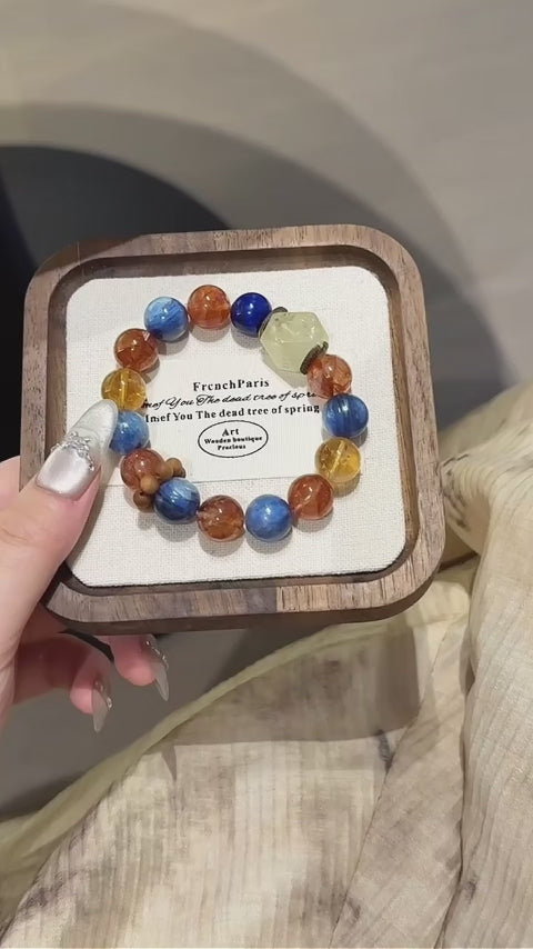 Kyanite & Golden‑Tiger’s Eye Bracelet - Vibrant Energy