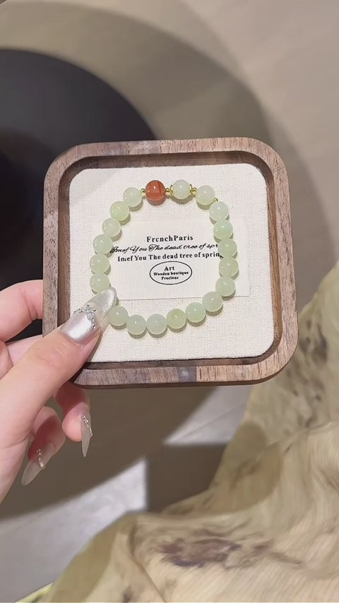 Green Garnet Bracelet - Career Vitality Courage & Confidence