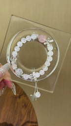 Blue Moonstone & Rose Quartz Bracelet - Attract Joyful Connections