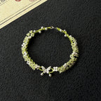 S925 Sterling Silver Four Leaf Clover & Butterfly Handmade Braided Bracelet - Luck & Transformation Energy
