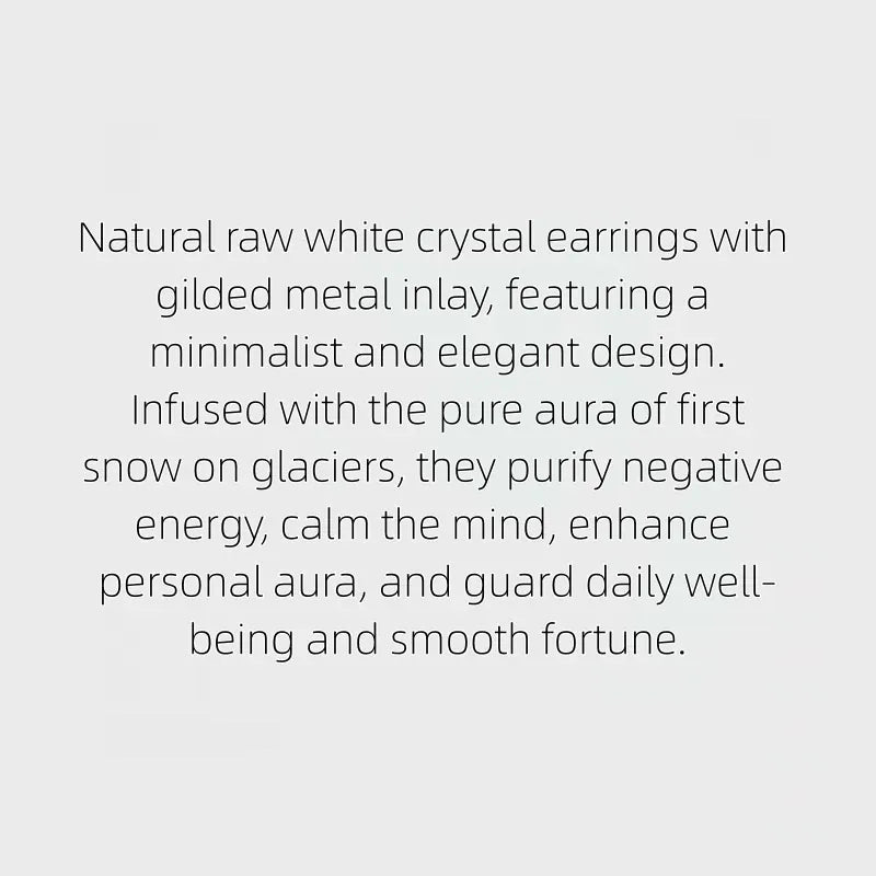 Natural Clear Quartz Drop Earrings