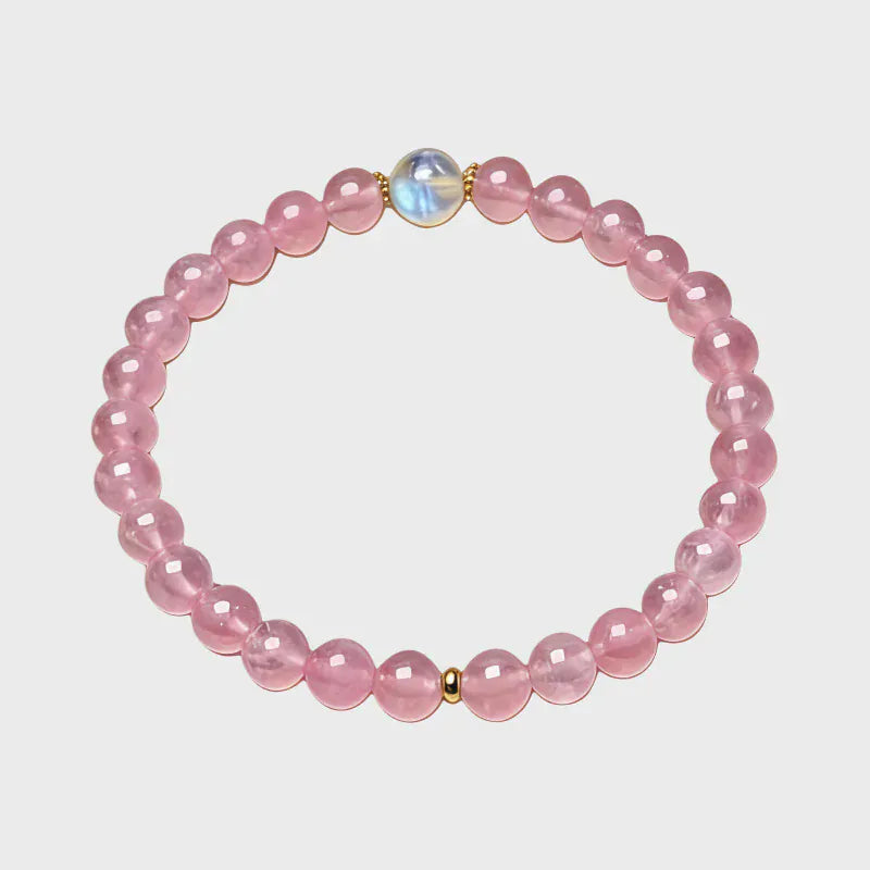 Pink Amour Natural Crystal Bracelet