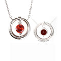 60th Birthday Necklace - Six Rings for Six Decades Sterling Silver Birthstone Gift