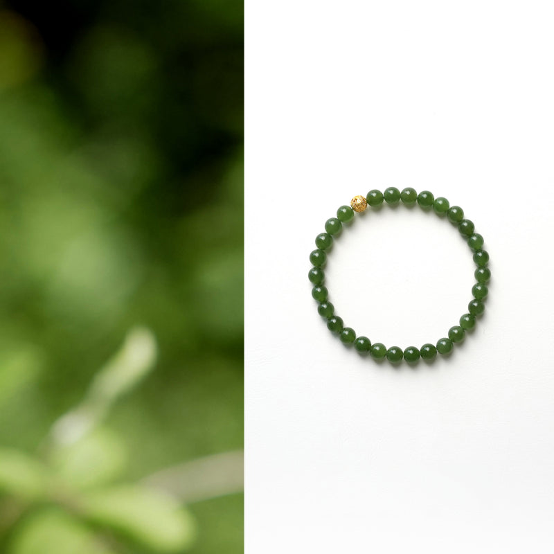 Natural Hetian Jasper Bracelet - Smooth, Serene, and Special