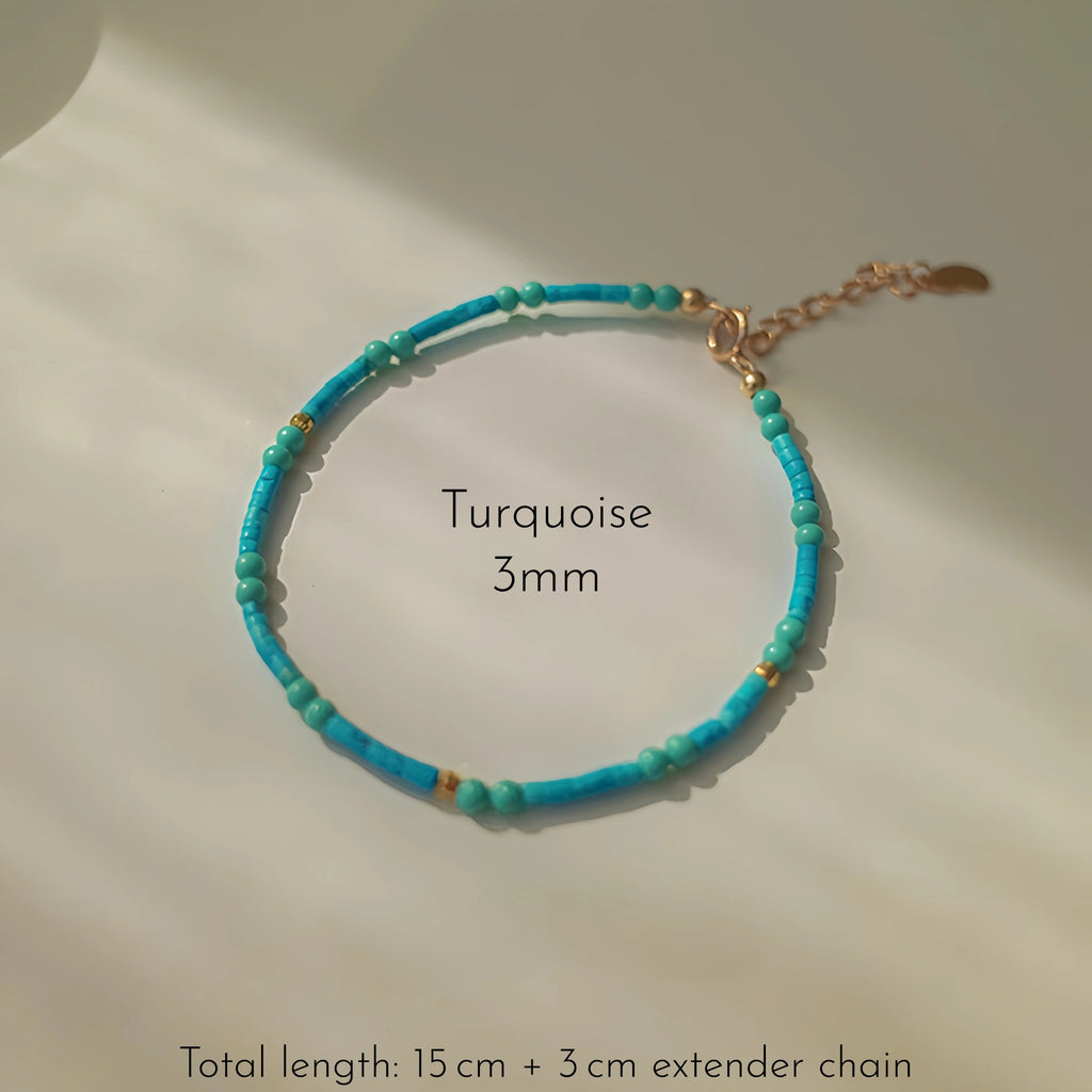 Turquoise, Pearl & Shell Stackable Bracelet - Embrace Natural Serenity