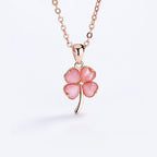 Lucky Four‑Leaf Clover Necklace/Bracelet/Earrings Set - Conveying Romance