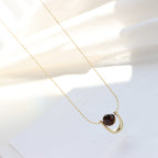 Natural Tiger Eye Stone Necklace, Versatile & Edgy Sweater Chain, Light Luxury Style