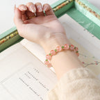 Southern Red Jasper & Hetian Jade Bracelet Necklace Set - Calm Energy for Busy Days
