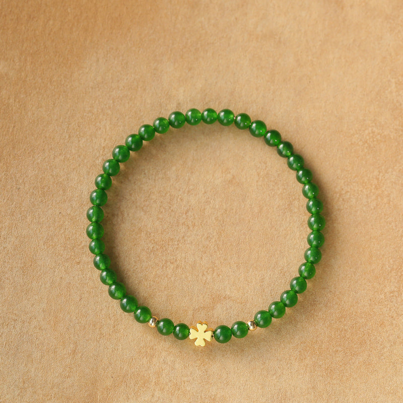 Natural Hetian Jade Lucky Clover/Pearl/Butterfly Bracelets - New Beginnings